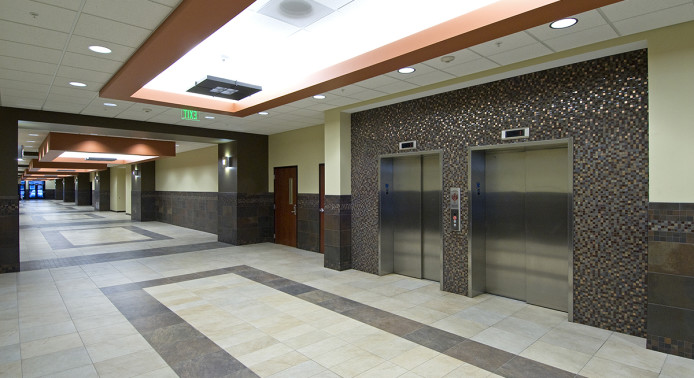 Hallway with Elevators