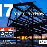 BBL receives AGC Safety Excellence Award for 17th Year in a Row!