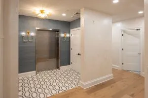 elevator leading to apartment door