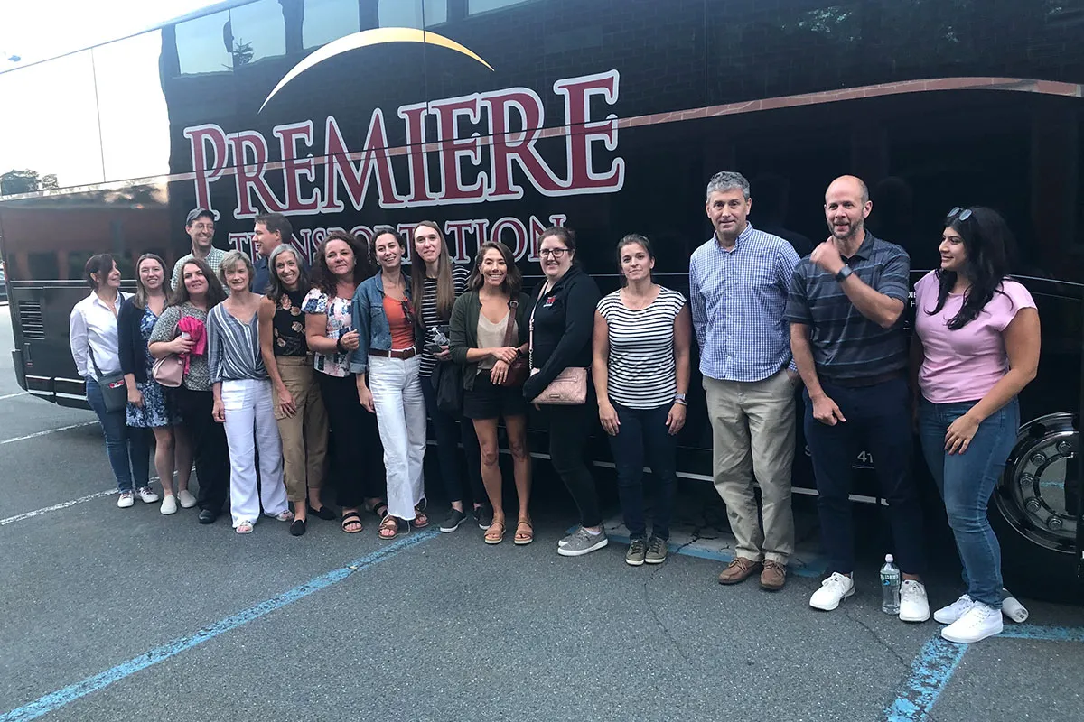 BBL employees outside large bus