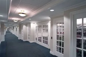 MVP Health Plan Headquarters hallway with white doorframes