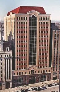 rooftop view of NYS Office of the Comptroller office building
