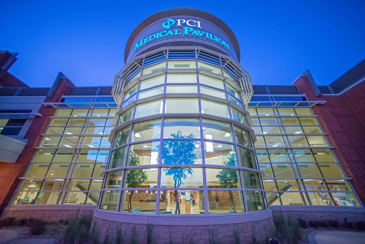 Physicians’ Clinic of Iowa glass pavilion