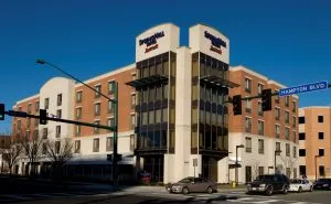SpringHill Suites by Marriott exterior of brick building and glass windows