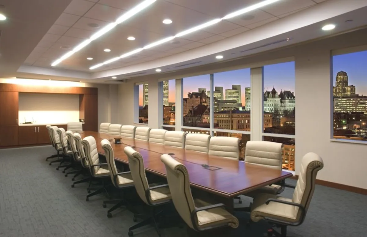 677 Broadway office conference room with large table