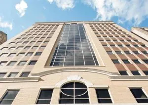 NYS Office of the Comptroller low angle view of building