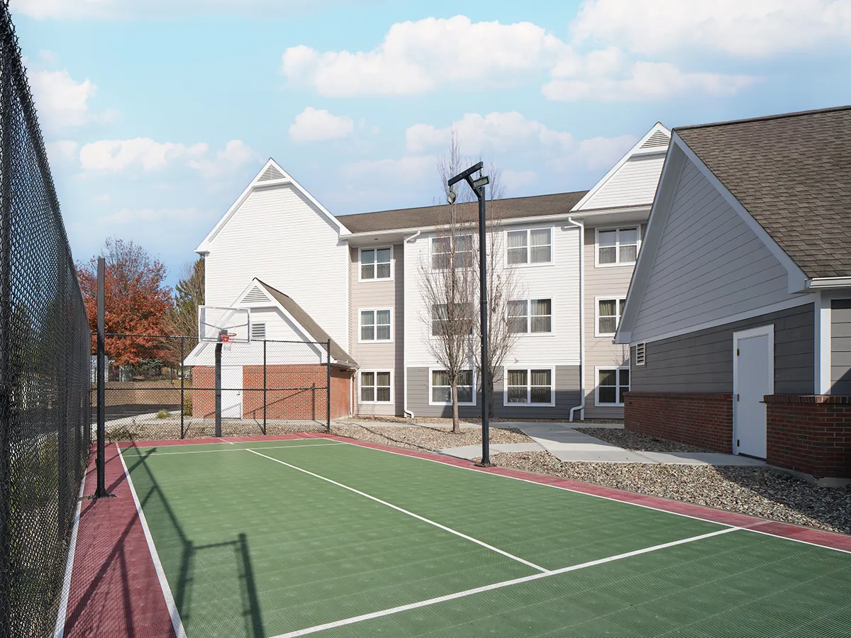 Tennis and basketball court